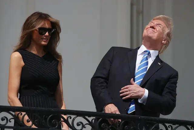 President Trump looked directly at the solar eclipse as an aide begged him not to do it.